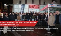 Bursa'da İnegöl Lazlar Camii'nde kandil geleneği sürdürüldü