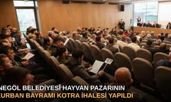 İnegöl Belediyesi hayvan pazarının kurban bayramı kotra ihalesi yapıldı