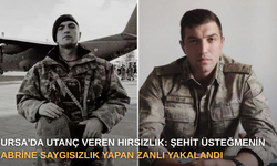 Bursa'da utanç veren hırsızlık: Şehit üsteğmenin kabrine saygısızlık yapan zanlı yakalandı