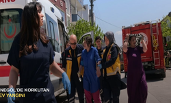 İnegöl'de Korkutan Ev Yangını