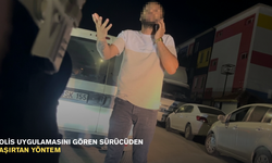 Polis uygulamasını gören sürücüden şaşırtan yöntem