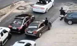 Bursa'da düğün konvoyu magandaları trafiği kilitledi
