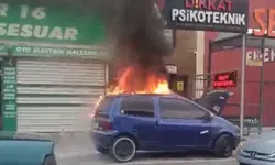 Bursa Ankara Yolu’nda otomobil alevlere teslim oldu