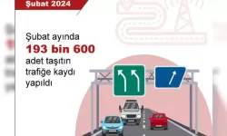 TÜİK: Şubatta trafiğe kaydı yapılan taşıt sayısı azaldı