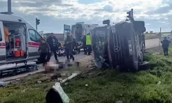 Tekirdağ’da TIR ile yolcu minibüsü çarpıştı