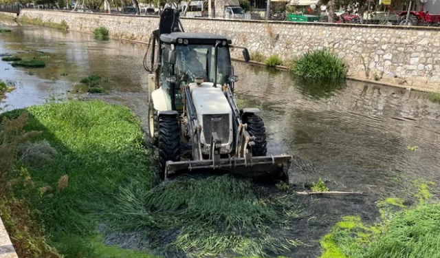 Bursa Gemlik'teki derelerde temizlik devam ediyor