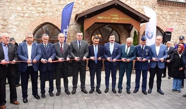 Tarihi Bursa Yenişehir Hamamı'na coşkulu açılış