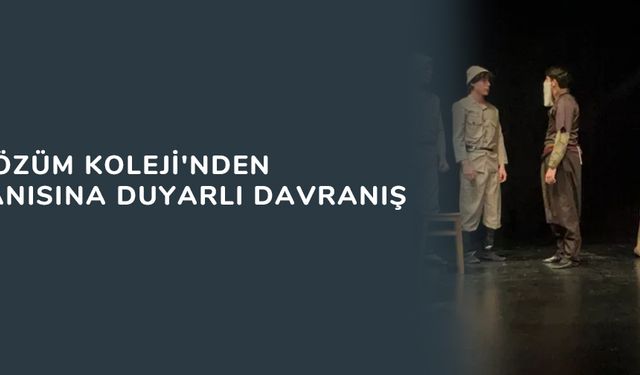 Bursa Çözüm Koleji'nden 110. yıl anısına duyarlı davranış