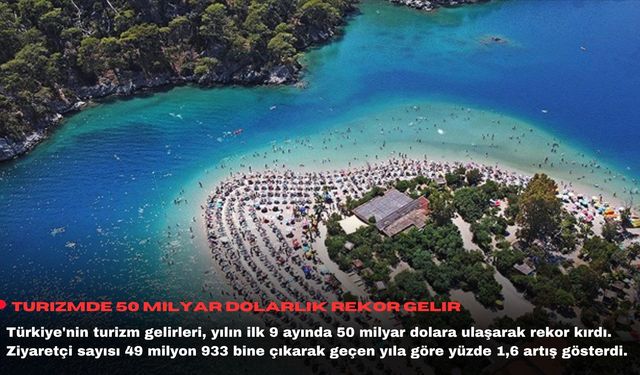 Turizmde 50 milyar dolarlık rekor gelir