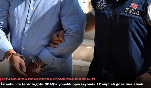 İstanbul'da DEAŞ operasyonunda 12 gözaltı