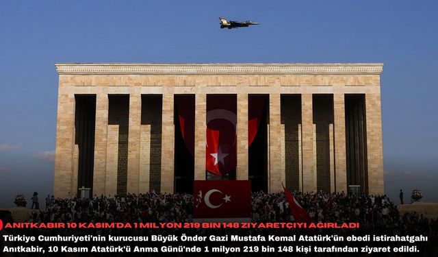 Anıtkabir 10 Kasım'da 1 milyon 219 bin 148 ziyaretçiyi ağırladı