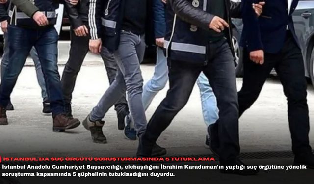 İstanbul'da suç örgütü soruşturmasında 5 tutuklama