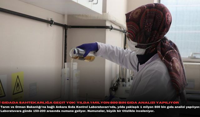 Gıdada sahtekarlığa geçit yok: Yılda 1 milyon 800 bin gıda analizi yapılıyor