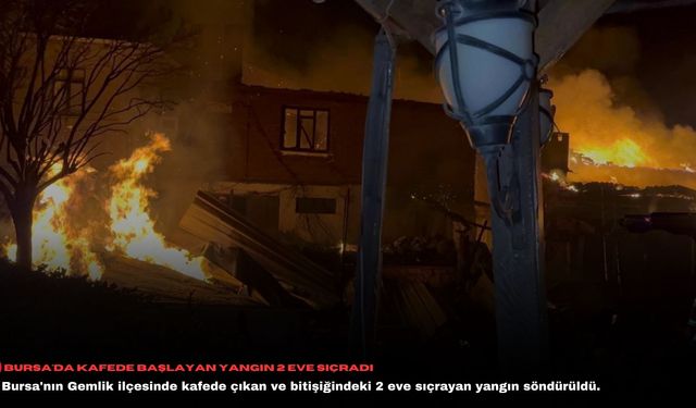 Bursa'da kafede başlayan yangın 2 eve sıçradı