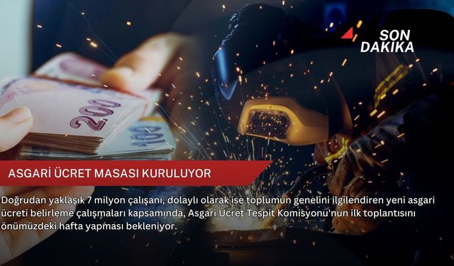 Asgari ücret masası kuruluyor