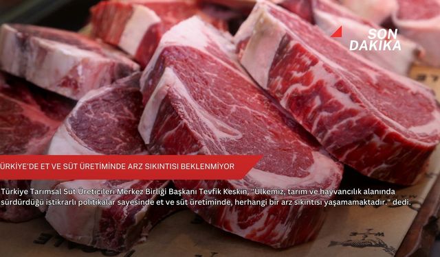 Türkiye'de et ve süt üretiminde arz sıkıntısı beklenmiyor