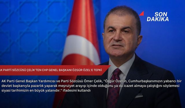 AK Parti Sözcüsü Çelik'ten CHP Genel Başkanı Özgür Özel'e tepki