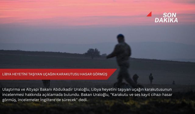 Libya heyetini taşıyan uçağın karakutusu hasar görmüş