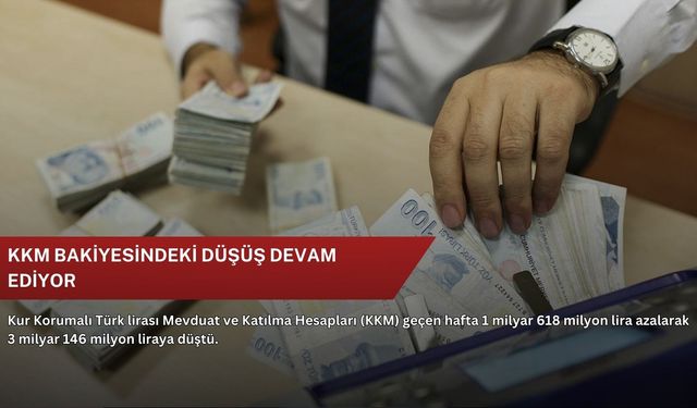 KKM bakiyesindeki düşüş devam ediyor