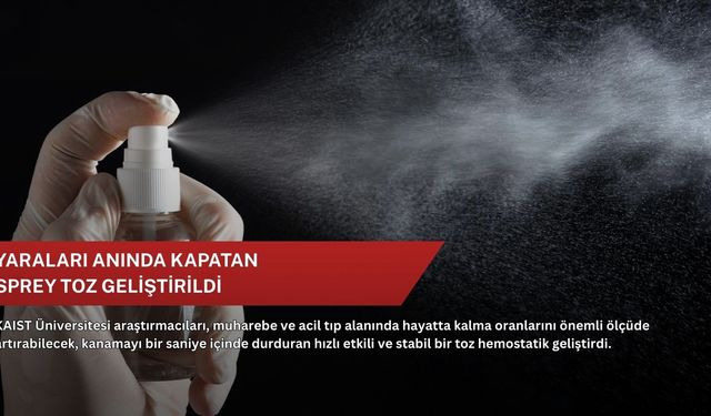 Yaraları anında kapatan sprey toz geliştirildi