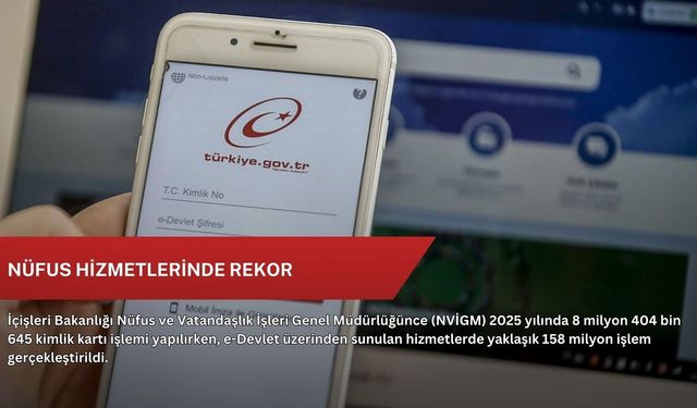 Nüfus hizmetlerinde rekor