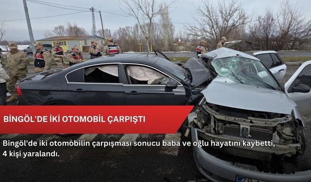 Bingöl'de iki otomobil çarpıştı