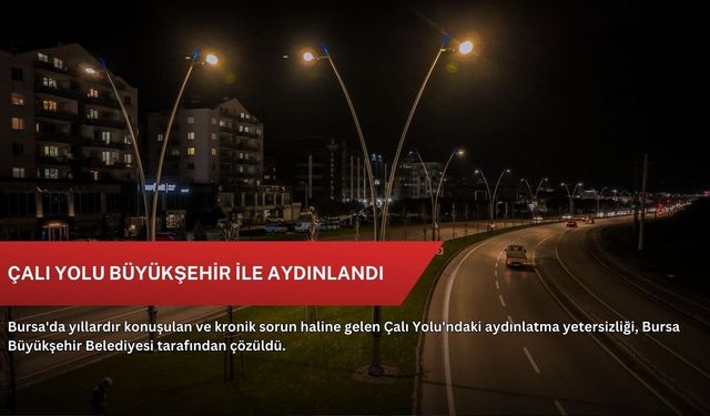 Çalı Yolu Büyükşehir ile aydınlandı