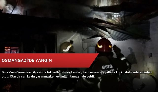 Osmangazi’de yangın