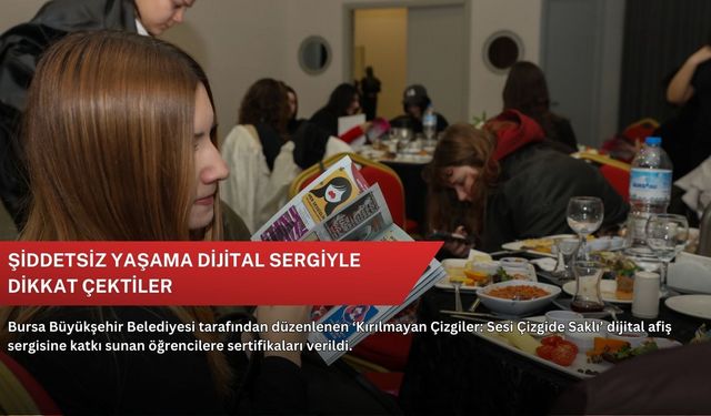 Şiddetsiz yaşama dijital sergiyle dikkat çektiler