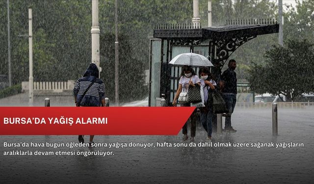 Bursa’da yağış alarmı