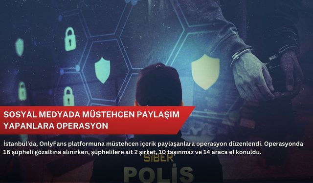 Sosyal medyada müstehcen paylaşım yapanlara operasyon