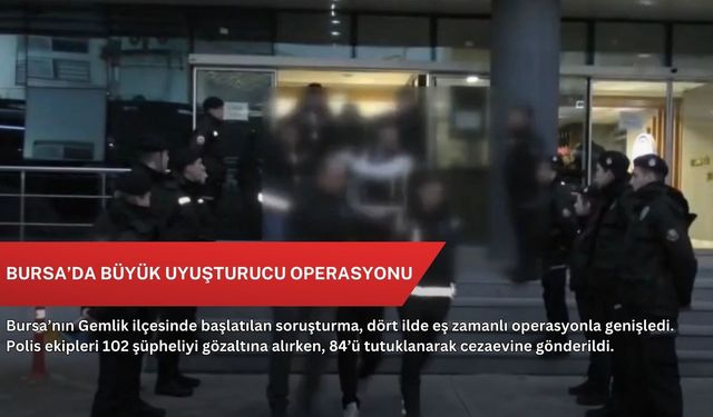 Bursa’da büyük uyuşturucu operasyonu