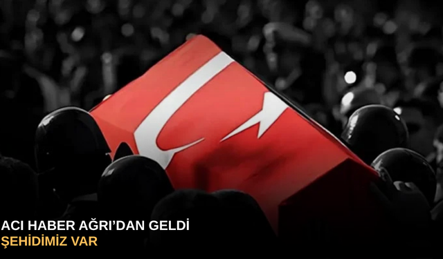 Acı haber Ağrı’dan geldi Şehidimiz var