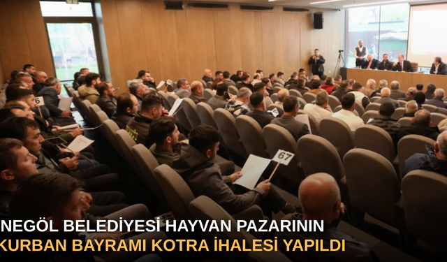 İnegöl Belediyesi hayvan pazarının kurban bayramı kotra ihalesi yapıldı