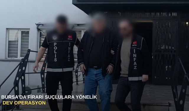 Bursa'da firari suçlulara yönelik dev operasyon
