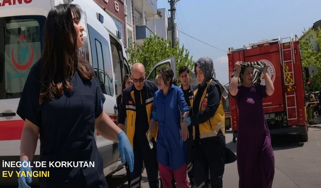İnegöl'de Korkutan Ev Yangını