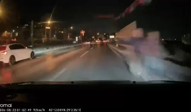 Bursa'da otomobilin çarptığı yaya koşarak kaçtı