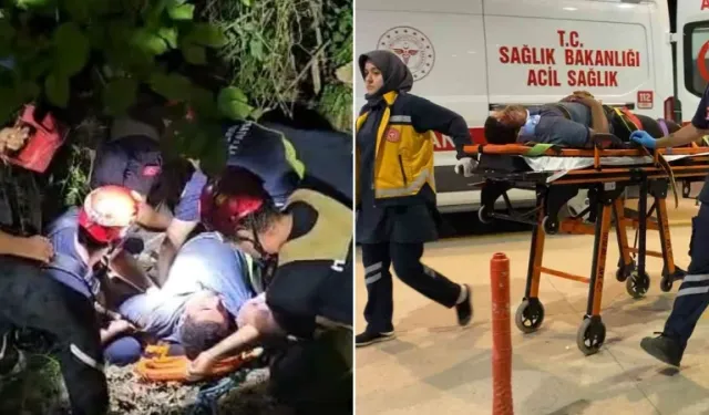 Bursa'da Elektrikli Bisikletle Uçuruma Yuvarlandılar!