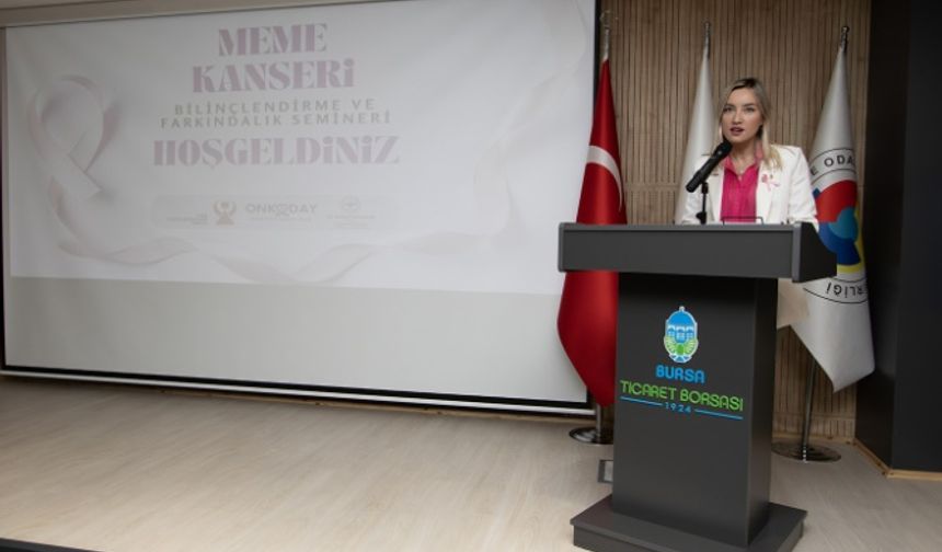 Bursa'da kadın girişimcilerden meme kanserine farkındalık semineri