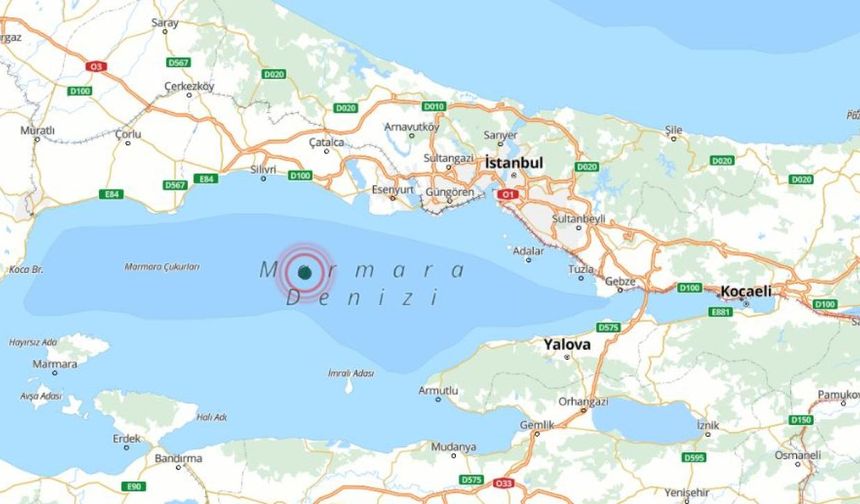 Marmara'da 5 büyüklüğünde deprem: İstanbul'dan da hissedildi