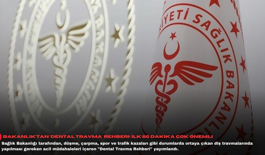 Bakanlık'tan 'dental travma' rehberi: İlk 60 dakika çok önemli