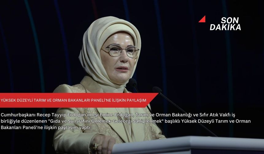 Yüksek Düzeyli Tarım ve Orman Bakanları Paneli'ne ilişkin paylaşım