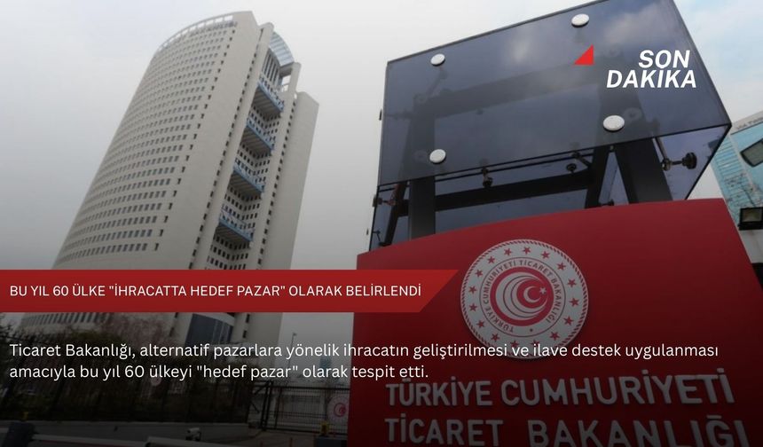 Bu yıl 60 ülke "ihracatta hedef pazar" olarak belirlendi