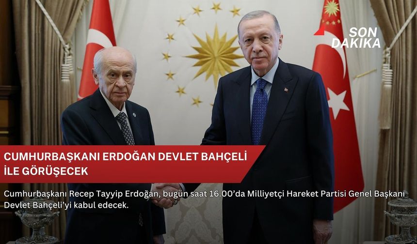 Cumhurbaşkanı Erdoğan Devlet Bahçeli ile görüşecek