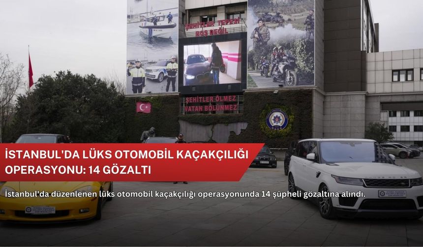 İstanbul'da lüks otomobil kaçakçılığı operasyonu: 14 gözaltı