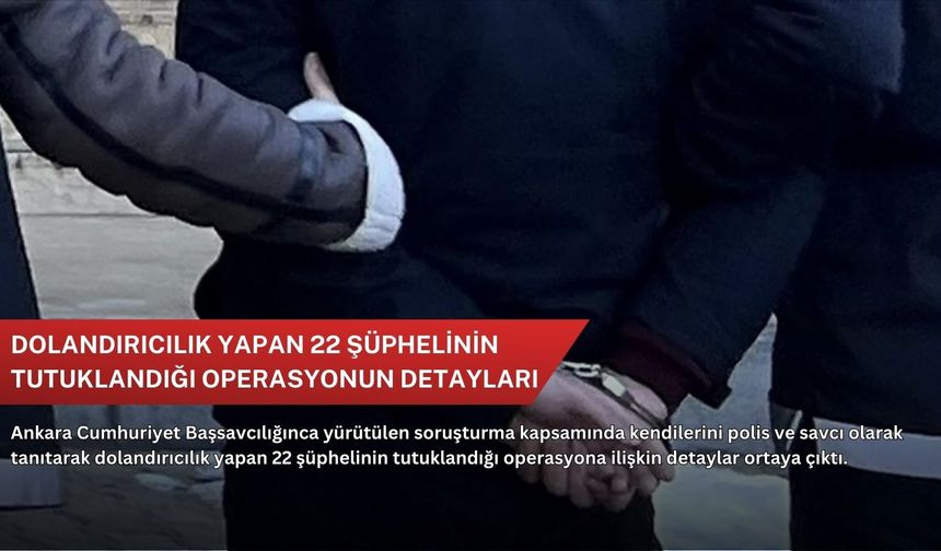 Dolandırıcılık yapan 22 şüphelinin tutuklandığı operasyonun detayları