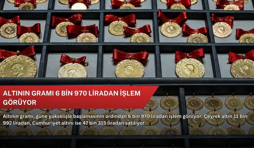 Altının gramı 6 bin 970 liradan işlem görüyor