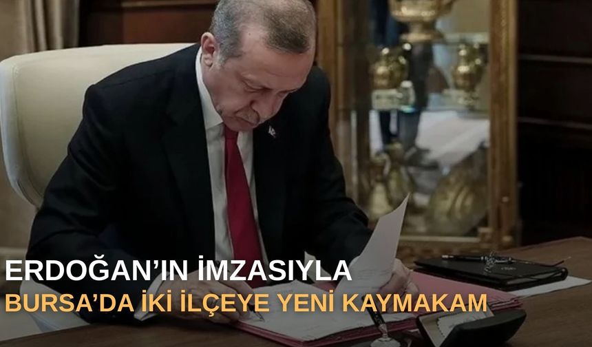 Erdoğan’ın imzasıyla Bursa’da iki ilçeye yeni kaymakam