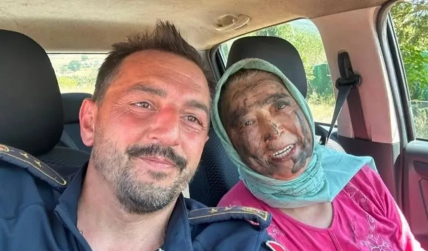 KOAH hastası Hanife teyze alevlere karşı tek başına direndi