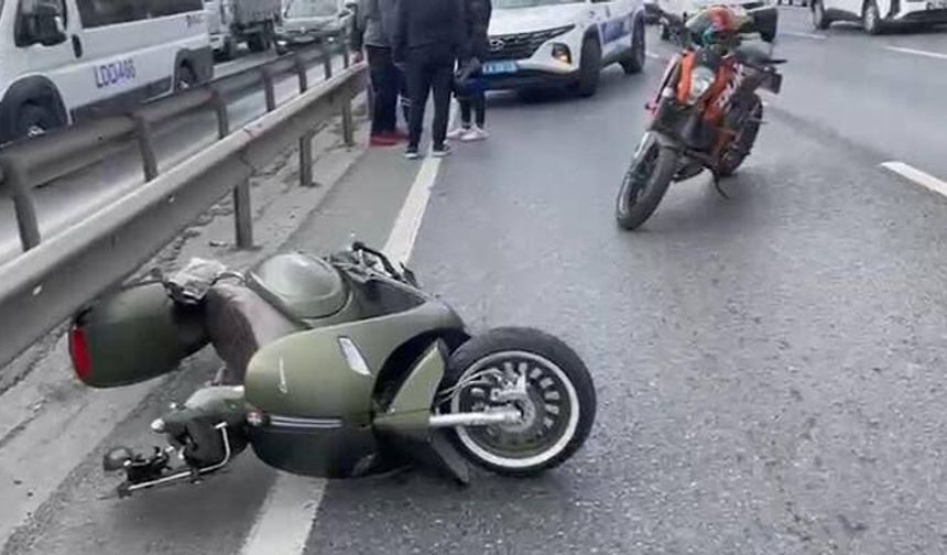 Bursa'da korkunç kaza: otomobile çarpan motosiklet sürücüsü metrelerce havaya savruldu!